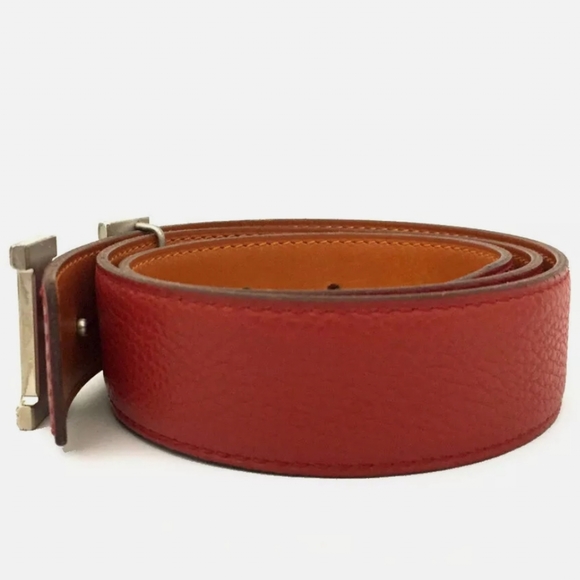 HERMES CONSTANCE H BELT POTIRON LEATHER MENS BELT/R3485 - Picture 4 of 12